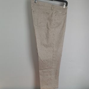 LEE NATURAL FIT BROWN ANIMAL PRINT CAPRI 18M MID R